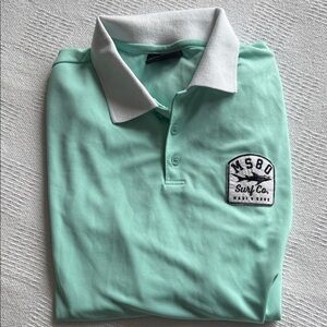 Maui and Sons Light Green Polo with White Collar